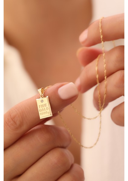 14 Ayar Altın Singapur Zincir Külçe Kolye fiyatları