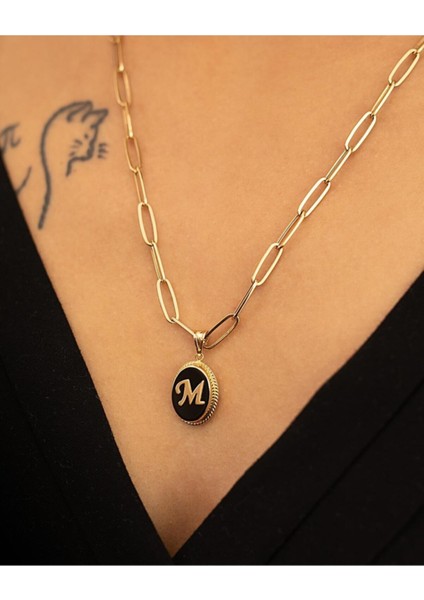 Altın Ataç Zincir Harf Kolye