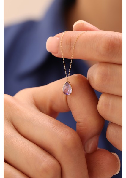 14 Ayar Altın Ametist Taşlı Kolye fiyatları