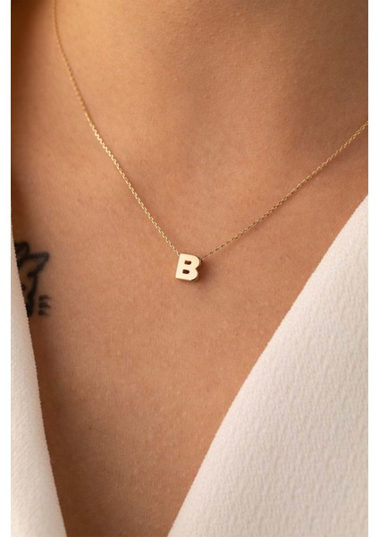 Altın Harf Kolye Üç Boyutlu