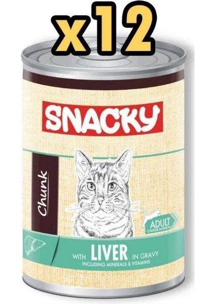 Chunk Ciğerli Yetişkin Kedi Konservesi 400 gr x 12 Adet