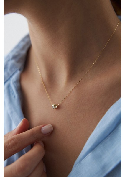 14 Ayar Altın Aynalı Zincir Dorika Kolye fırsatları