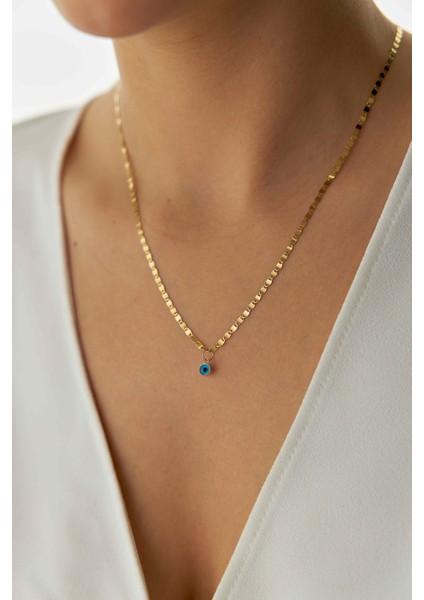 Altın Italyan Pullu Ezme Zincir Kolye fiyatları