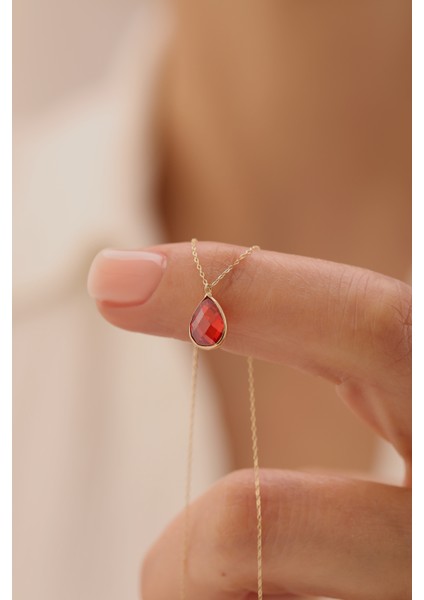 14 Ayar Altın Yakut Taşlı Kolye fiyatları