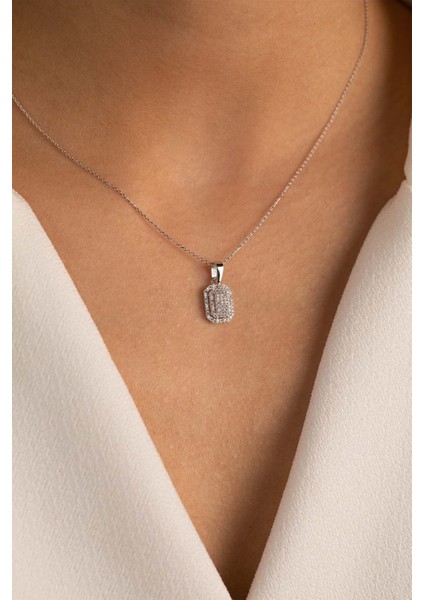 14 Ayar Beyaz Altın Baget Kolye fiyatları