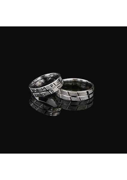 257 - 5 mm Çatı Model Kesme Gümüş Alyans