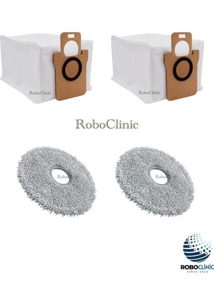 Dreame L10S Ultra Robot Süpürge Uyumlu Yedek Toz Torbası, Mop Paspas -4 Parça