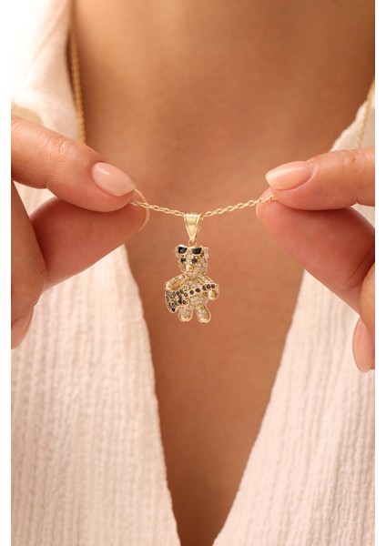 14 Ayar Altın Forse Zincir Gitarlı Ayıcık Kolye fiyatları