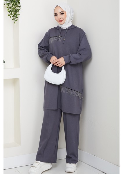 Zincir Detay Oysho Ikili Takım 1660 - Antrasit modelleri