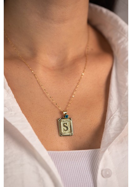 14 Ayar Altın Ince Italyan Aynalı Harf Kolye fırsatları