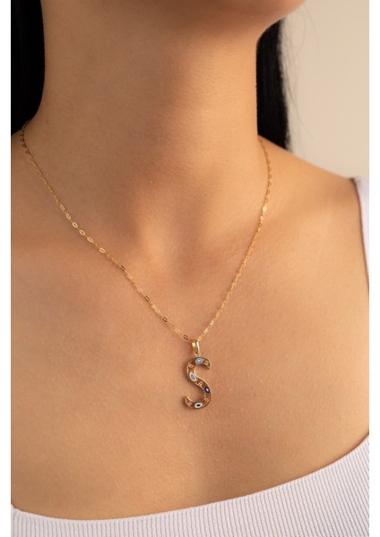 Altın Forse Zincir Harf Kolye