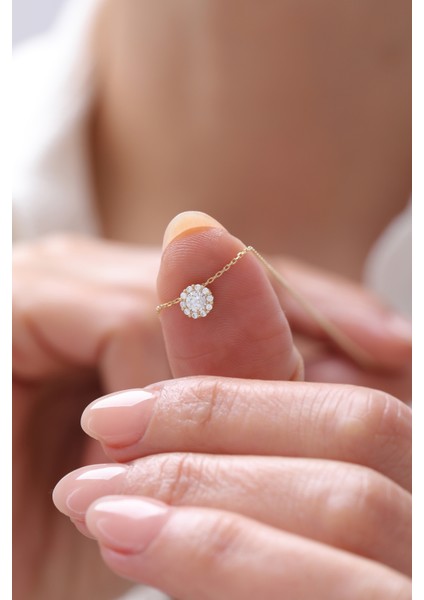 14 Ayar Altın Yuvarlak Baget Kolye modelleri