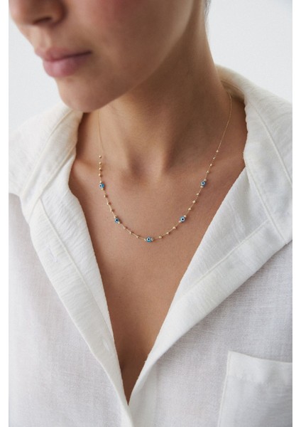 14 Ayar Altın Dorika Göz Kolye fiyatları