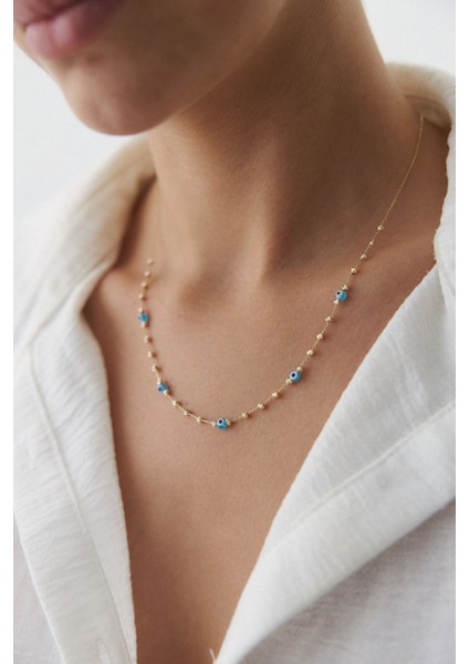 14 Ayar Altın Dorika Göz Kolye fırsatları