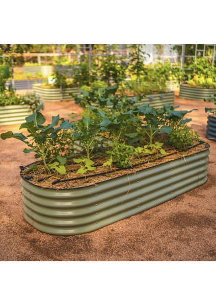 Yükseltilmiş Bahçe Yatağı Seti Metal 195X60X43CM Modüler Sebze Yatağı (6 Farklı Kurulum Olanağına Sahip) fiyatları