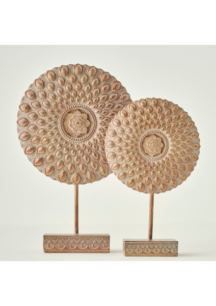 Circle Dekoratif Obje Bej (18X6X30 Cm) indirimleri