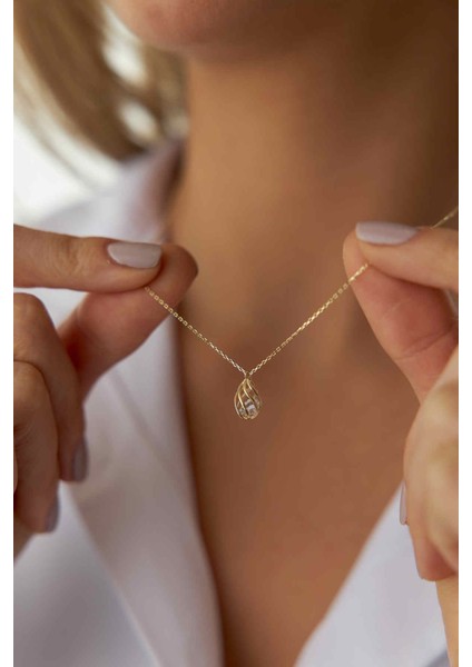 14 Ayar Altın Kafes Kolye