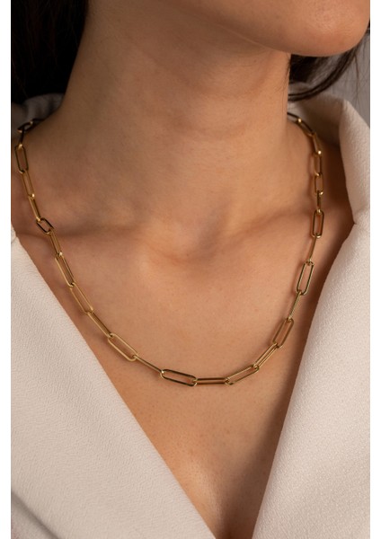 14 Ayar Altın Ataş Zincir