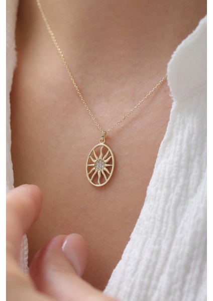 14 Ayar Altın Solaris Kolye