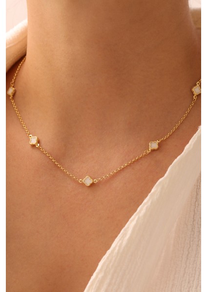 14 Ayar Altın Beşli Yonca Kolye fiyatları