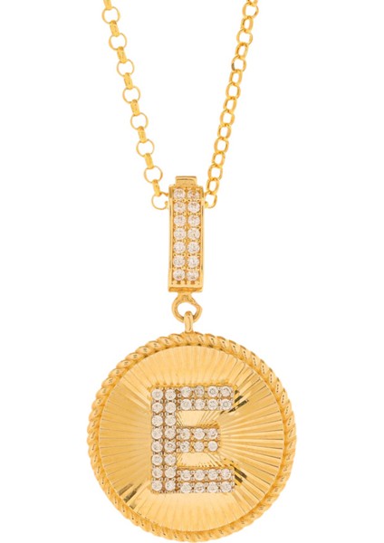 14 Ayar Altın Doch Zincir Gösterişli Harf Kolye fırsatları