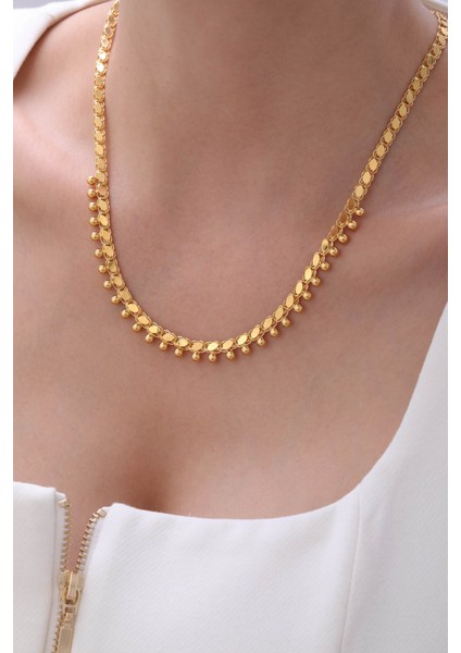 14 Ayar Altın Toplu Pullu Halep Zincir