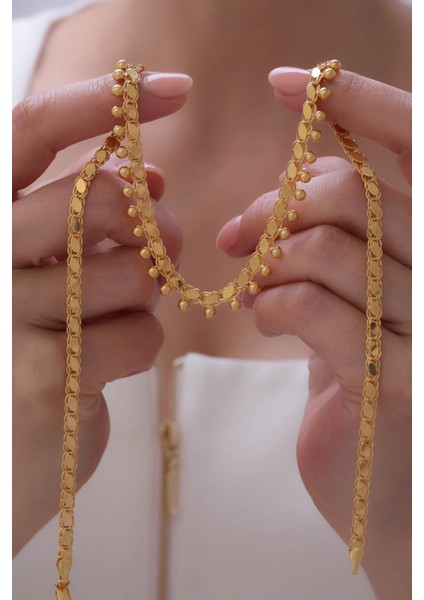 14 Ayar Altın Toplu Pullu Halep Zincir modelleri