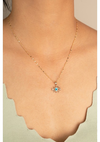 Altın Aynalı Zincir Kirpik Kolye fiyatları