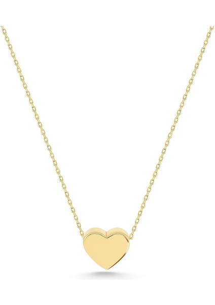 Altın Taşsız Kalp Kolye