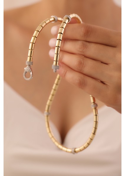 14 Ayar Altın Kilit Detaylı Ikonik Zincir modelleri