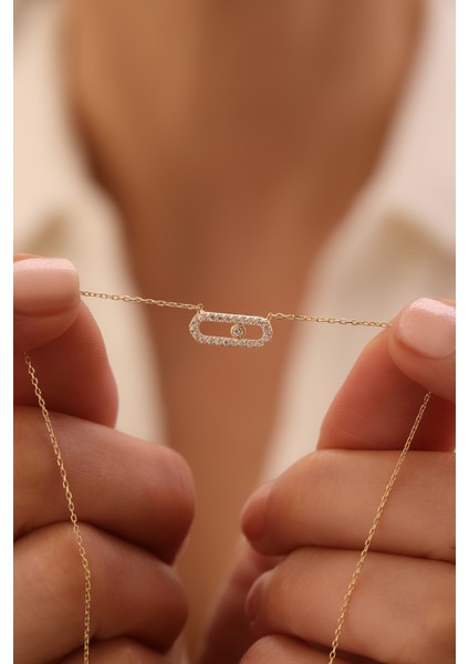 14 Ayar Altın Messika Kolye modelleri