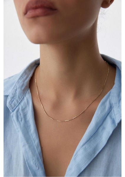 14 Ayar Altın Golf Zincir Çubuk Kolye fiyatları