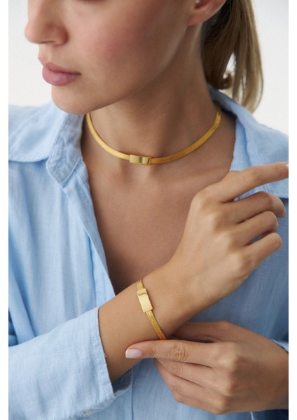 14 Ayar Altın Trabzon Hasır Plaka Set