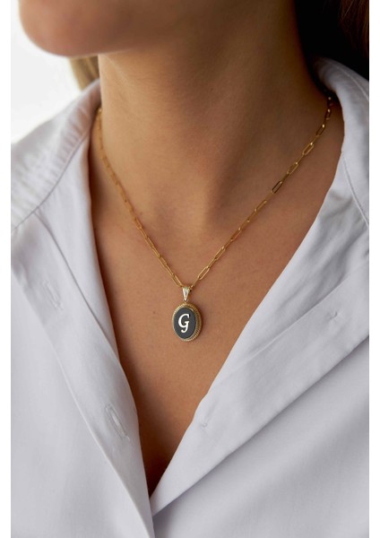 14 Ayar Altın Ataş Zincir Harf Kolye