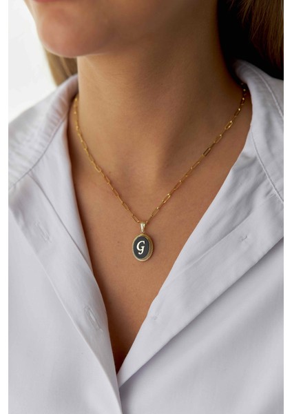 14 Ayar Altın Ataş Zincir Harf Kolye modelleri