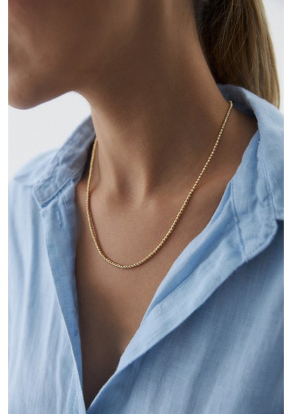 14 Ayar Altın Sıralı Dorika Toplu Kolye fiyatları