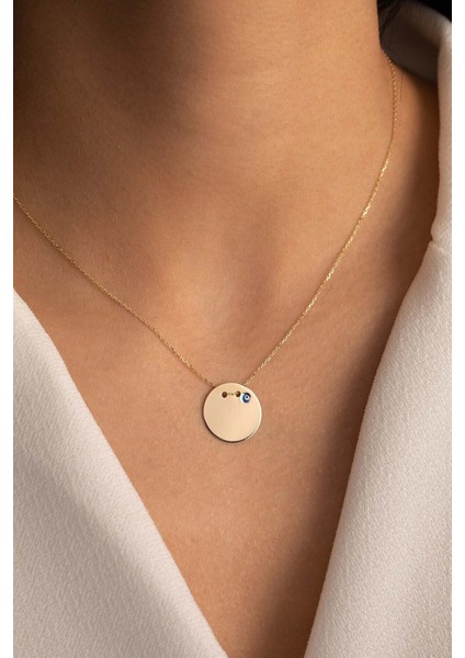 14 Ayar Altın Nazar Boncuklu Plaka Kolye fiyatları