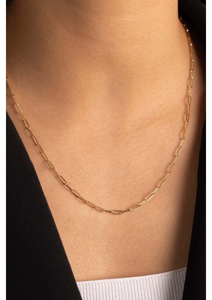 14 Ayar Altın Ataş Zincir