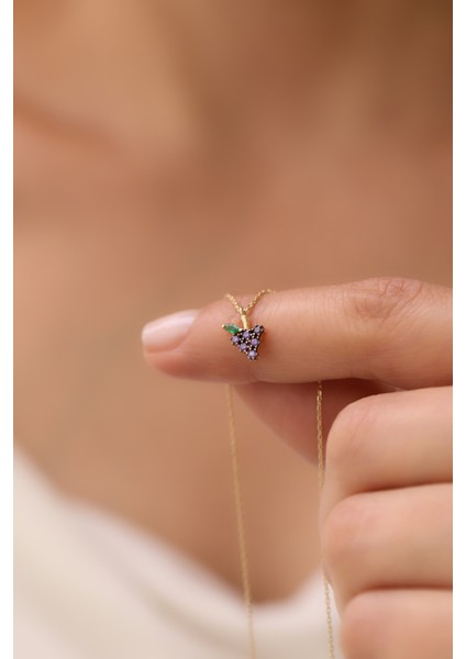 14 Ayar Altın Üzüm Kolye modelleri