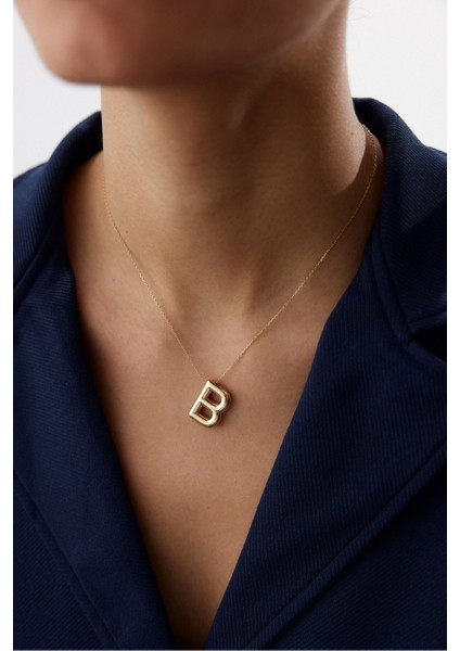 14 Ayar Altın Balon Harf Kolye fiyatları