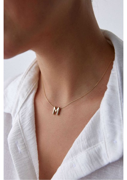 14 Ayar Altın Harf Kolye modelleri