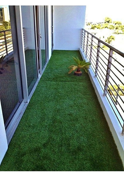 Dekoratif Çim Halı – Balkon Bahçe Suni Çim Teras Kaplama 8 mm Dayanıklı Çim Paspas Zemin Düzenleyici