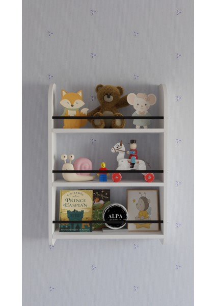Montessori Çocuk Duvar Kitaplık Rafı | Çocuk Odası Kitap ve Oyuncak Düzenleyici Raf fiyatları