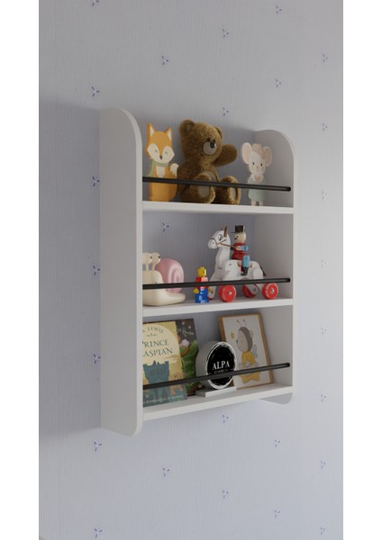 Montessori Çocuk Duvar Kitaplık Rafı | Çocuk Odası Kitap ve Oyuncak Düzenleyici Raf fırsatları