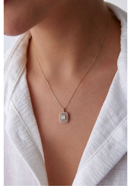 14 Ayar Altın Baget Kolye