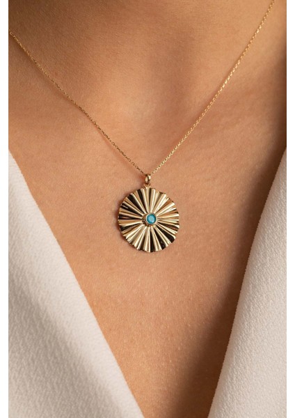 Altın Nostaljik Plaka Kolye