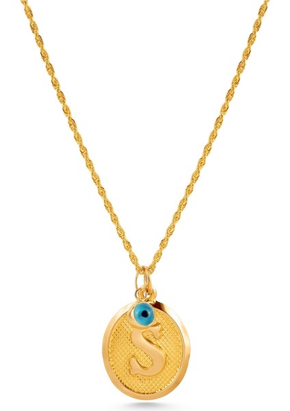 Nazar Boncuklu Altın Harf Kolye fiyatları