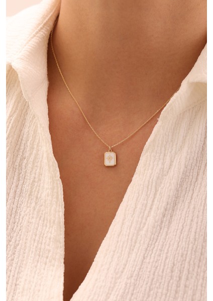 14 Ayar Altın Mineli Kuzey Yıldızı Kolye