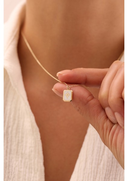 14 Ayar Altın Mineli Kuzey Yıldızı Kolye fiyatları