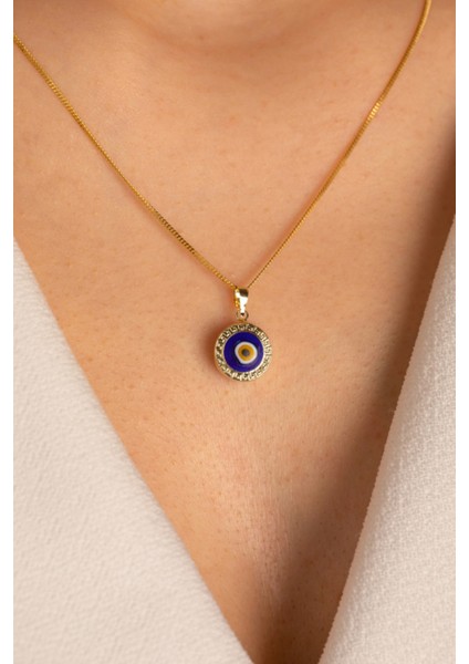 14 Ayar Altın Dev Gözlü Sık Gurmet Kolye fiyatları